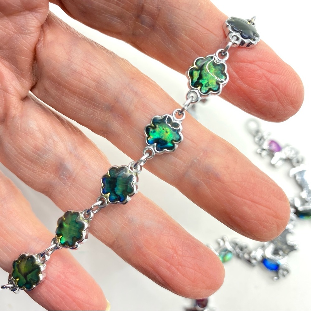 Paua Shell Bracelets Multi-Colored Cat Bracelet B… - image 4